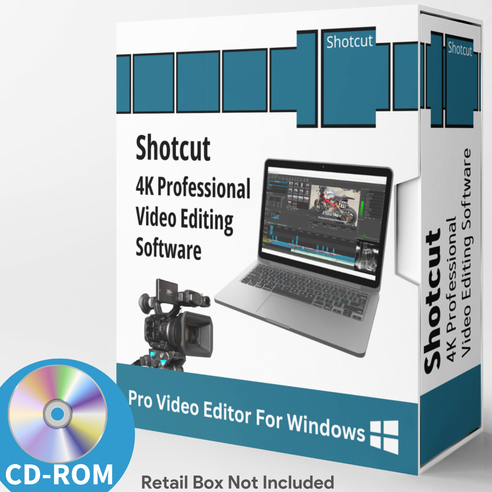 Shotcut Professional HD Video Editing Software Suite- for Windows on CD-ROM