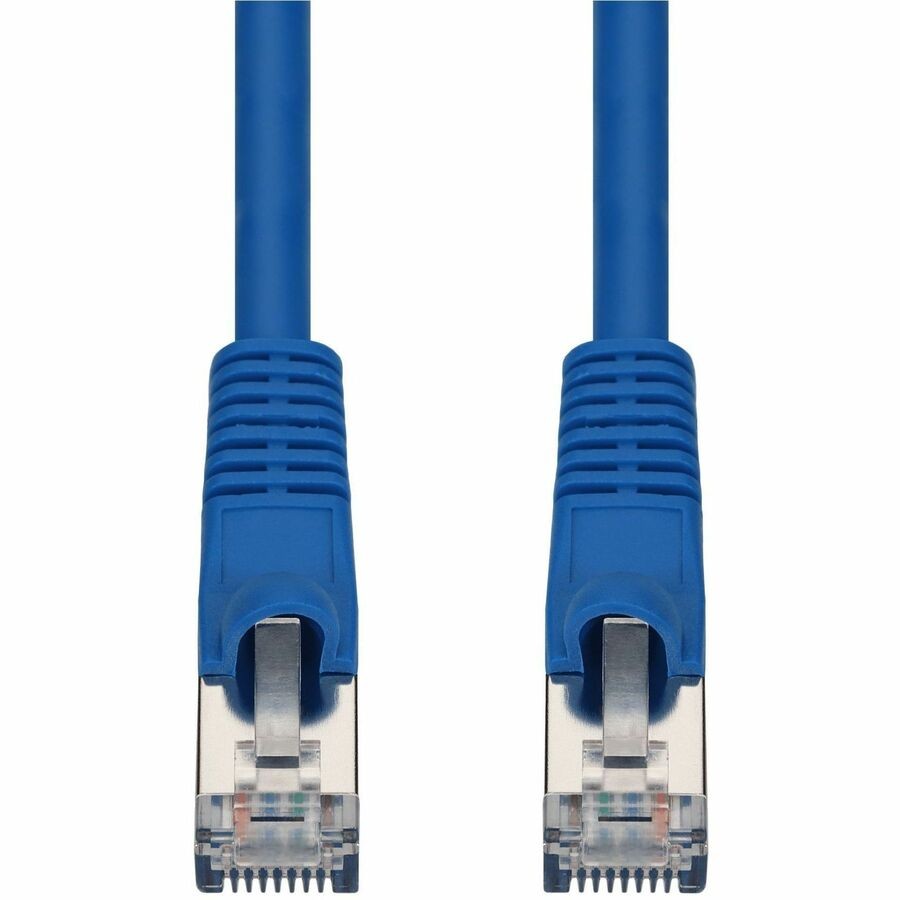 AddOn 40ft Blue CAT7 Shielded (S/FTP) PVC Ethernet Cable Snagless Bubble Boot