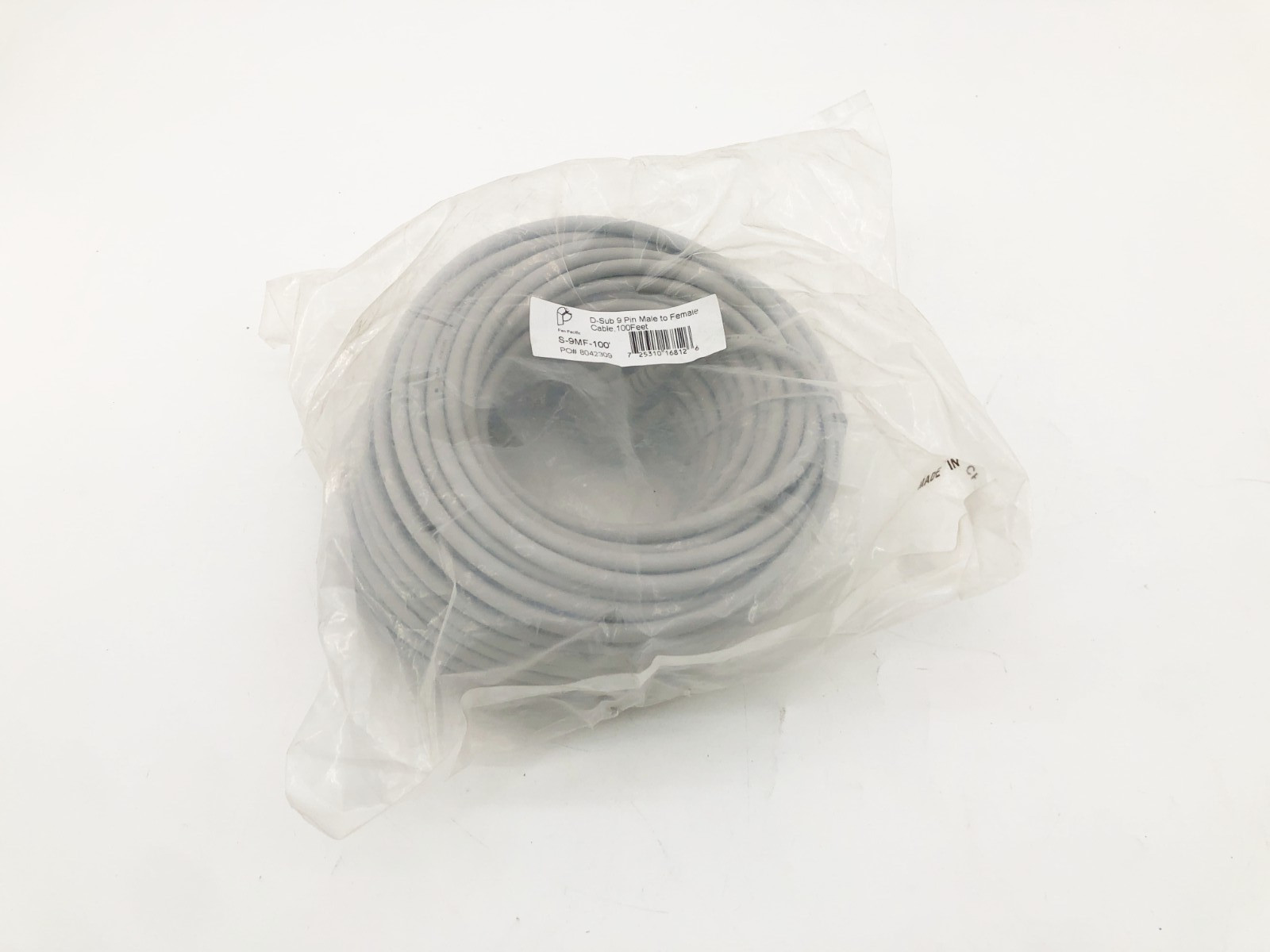 New Pan Pacific S-9MF-100' DB9 Male to DB9 Female Serial Cable 100FT.