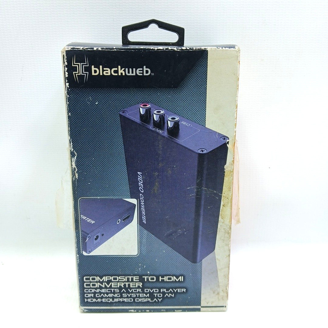 BlackWeb Composite A/V To HDMI Converter w/ A/V Cable Gaming