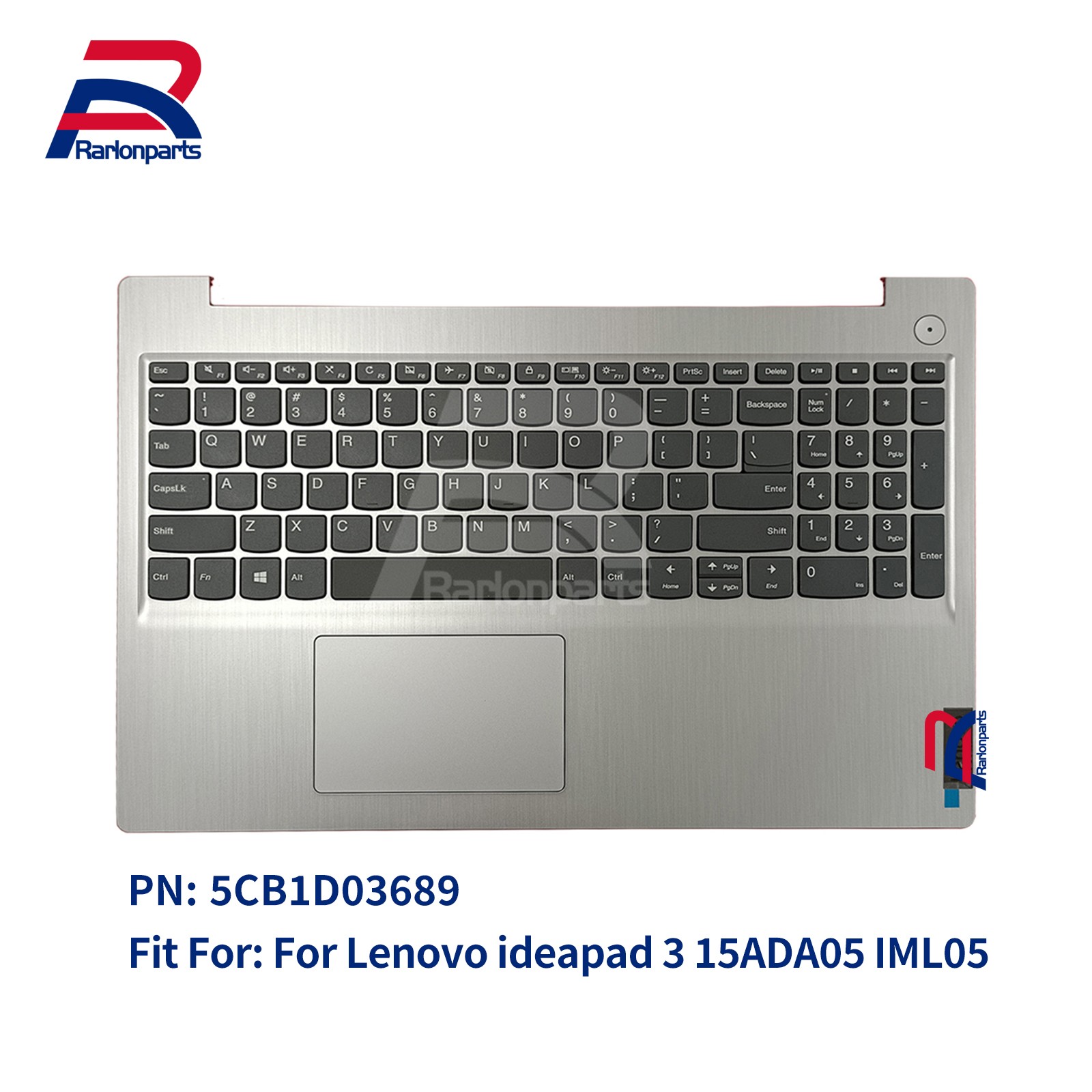 For Lenovo IdeaPad 3-15IML05 3 15ADA05 Palmrest Keyboard Touchpad 5CB1D03689 US