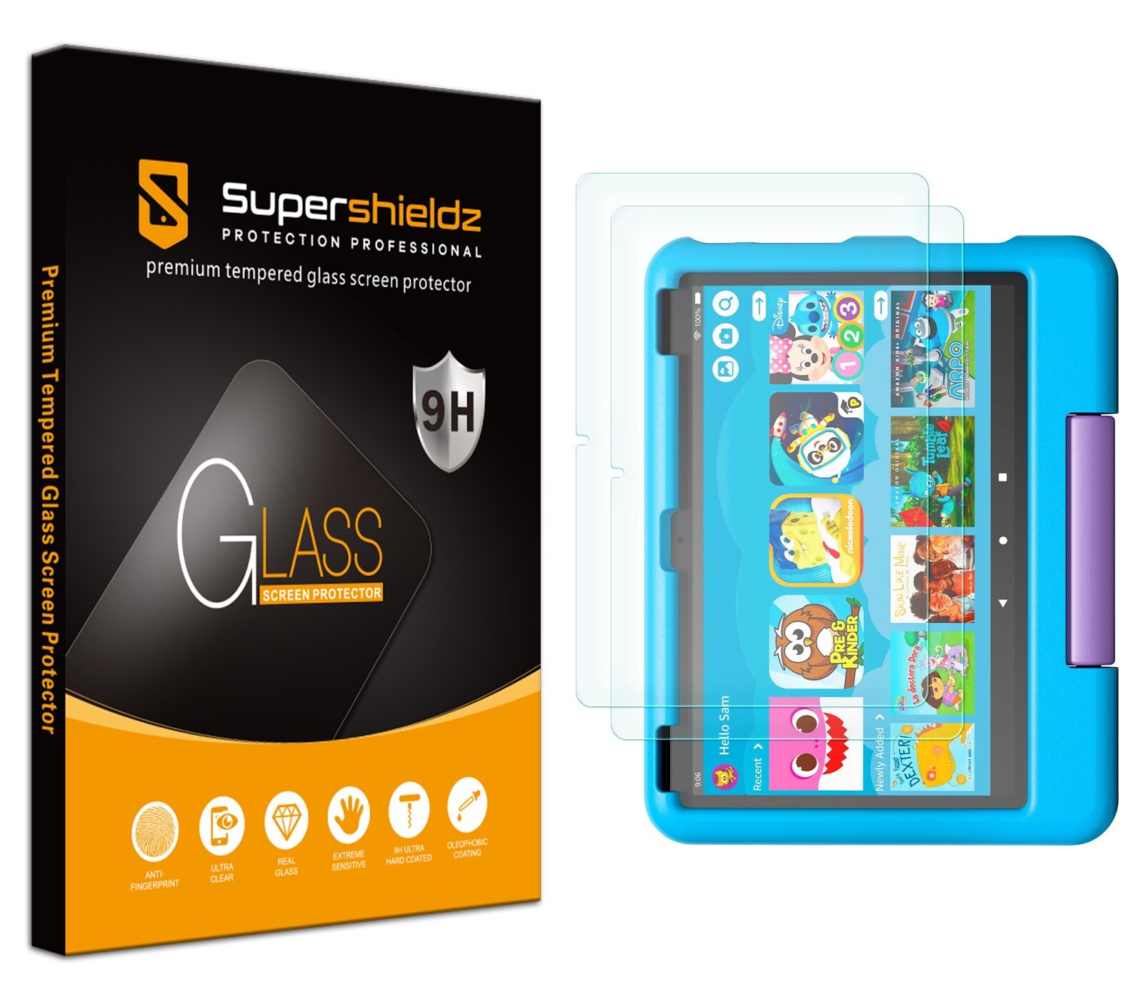 2x Supershieldz Tempered Glass Screen Protector for Fire HD 10/ Kids/ Pro 2023