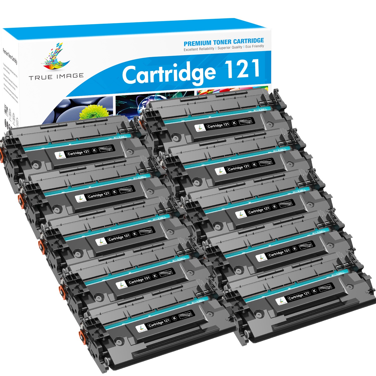 10 Pack CRG-121 Toner compatible with Canon 121 Image CLASS D1620 3252C001