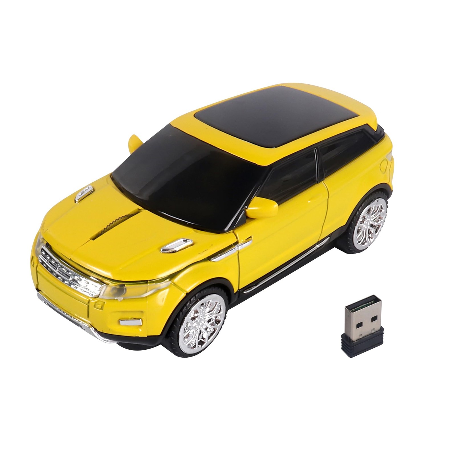 Car Mouse Mini Small Cool SUV Shaped Wireless Portable Yellow