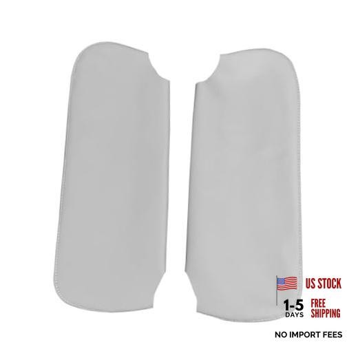 Pair Sun Visor Cover Skin Gray, Replacement Leather Cover Compatible with