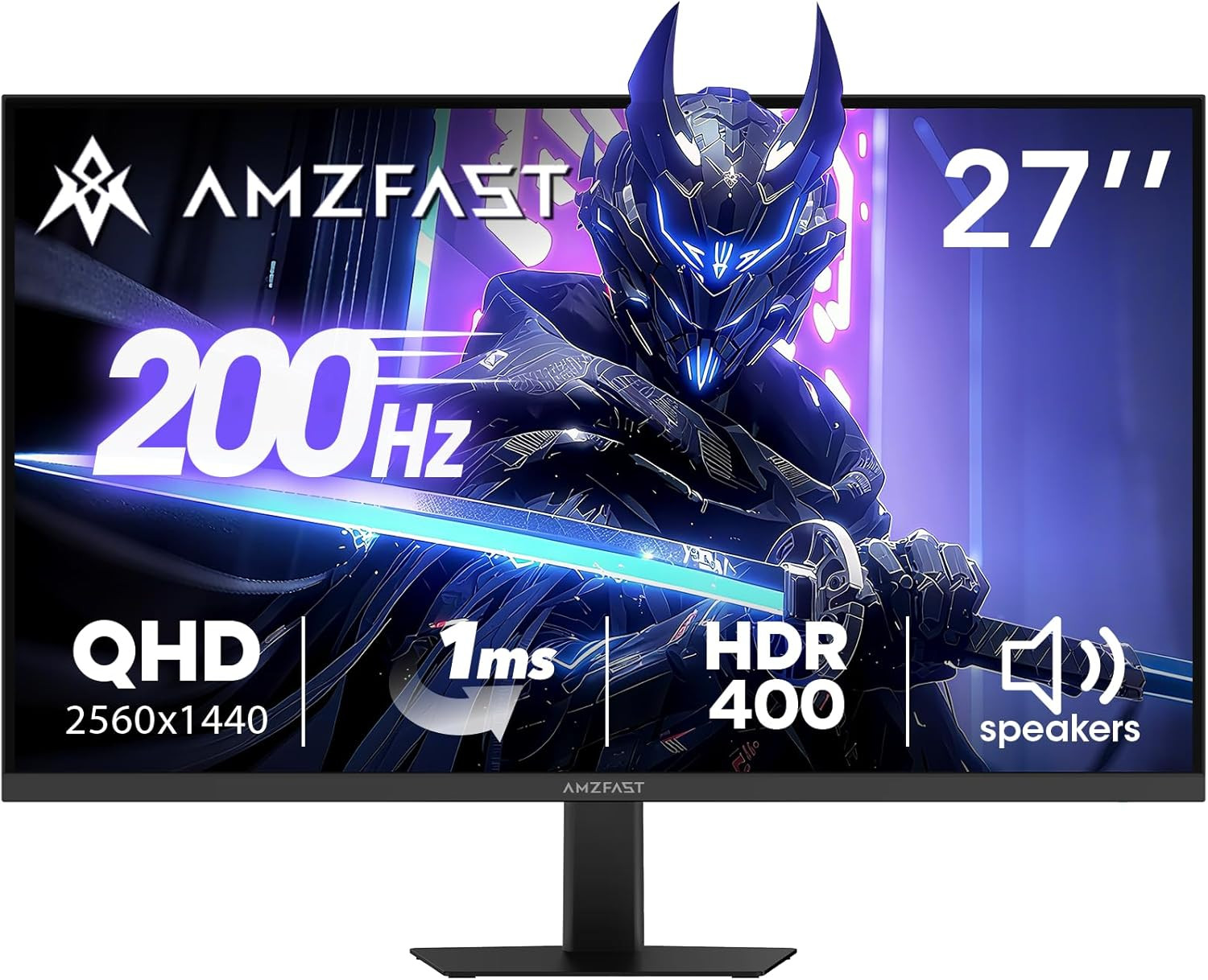 27 Inch 200Hz WQHD (2560 X 1440) Fast IPS Gaming Monitor, Built-In Speakers, 1Ms