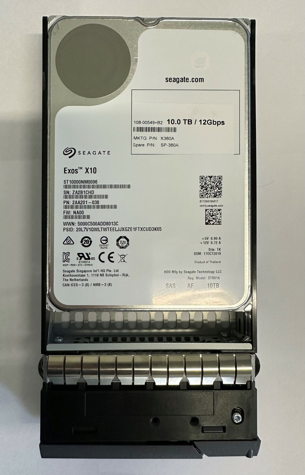 108-00549+B2 - NetApp 10TB 7200 RPM SAS 3.5" HDD for DS4246, 24 bay enclosure...