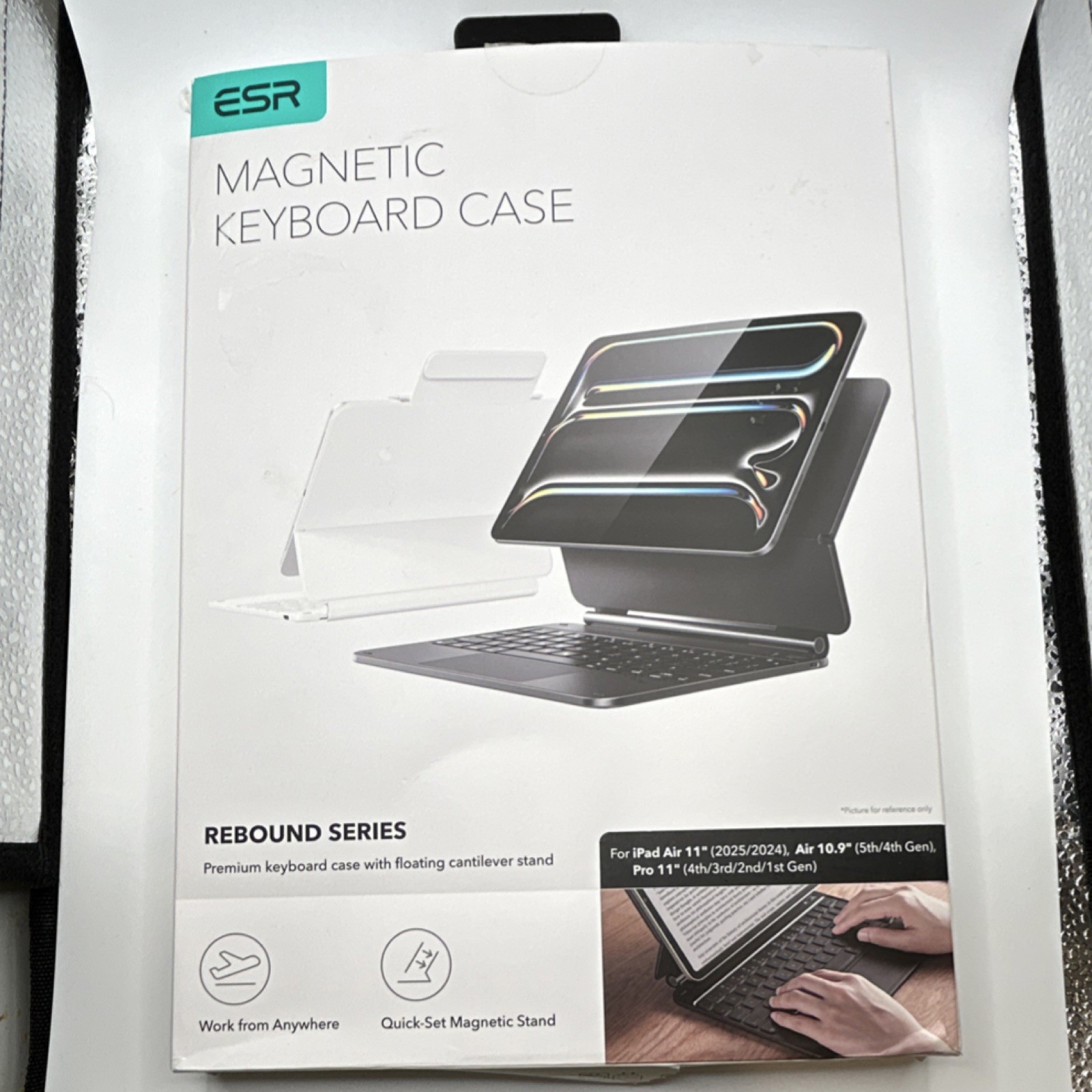 ESR Bluetooth Keyboard Case for iPad Air/Pro 11”, Black (M3/M2, 2025/2024)