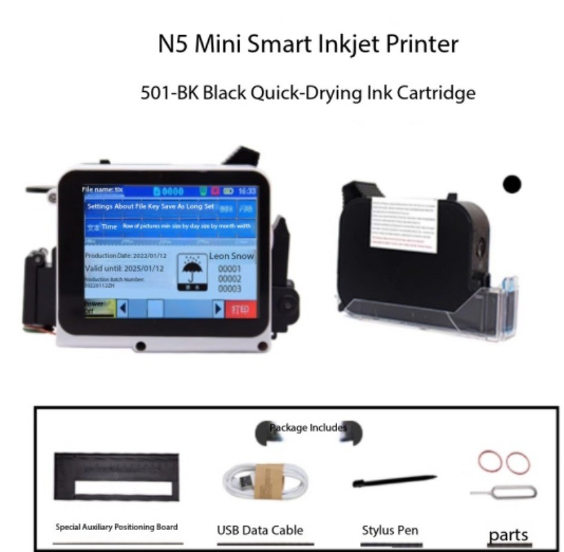 Multi-Function Mini Smart Handheld Inkjet Printer Portable 12.7mm Inkjet Printer