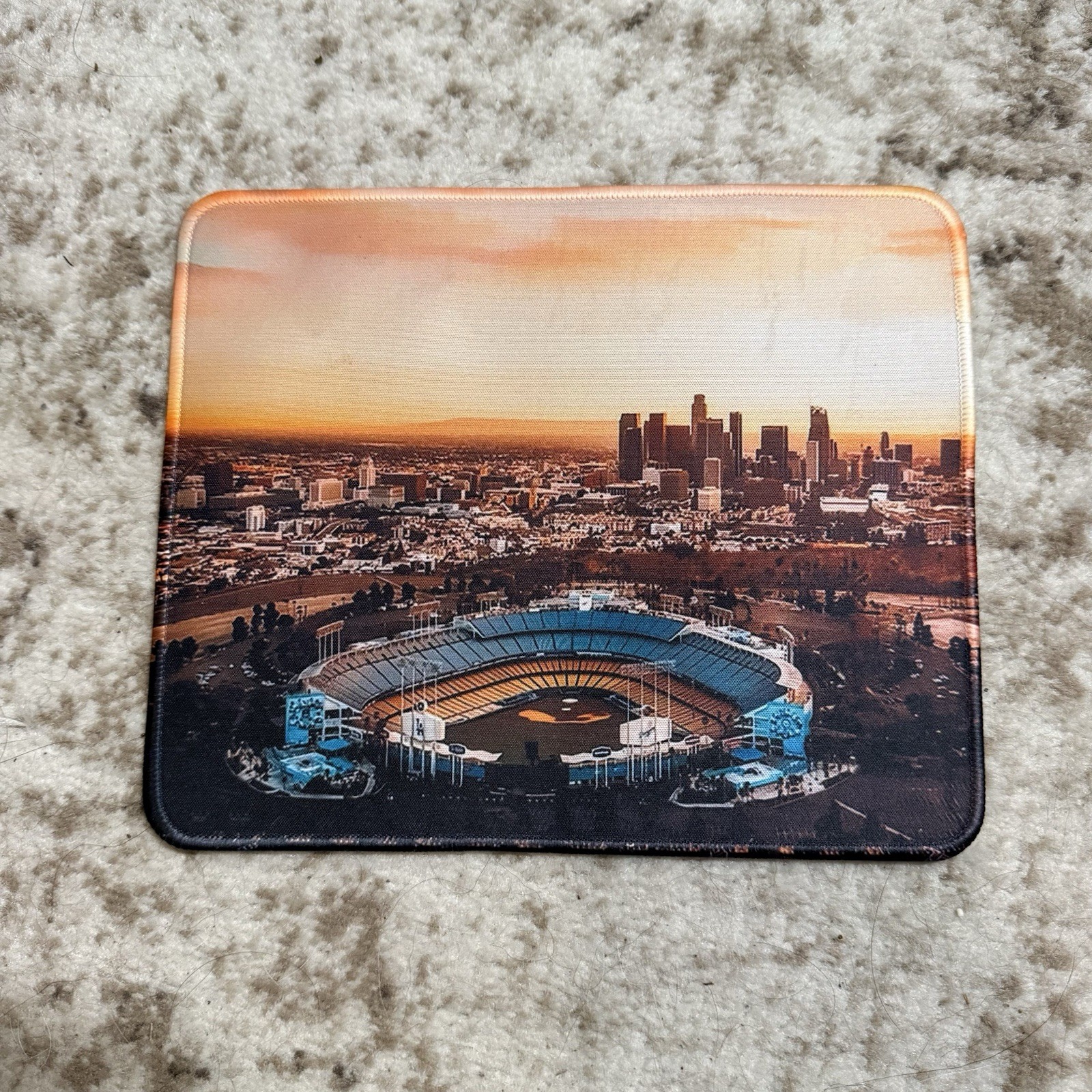 LA Dodgers Stadium Mouse Pad Los Angeles Skyline Sunset Baseball Sports Desk Mat