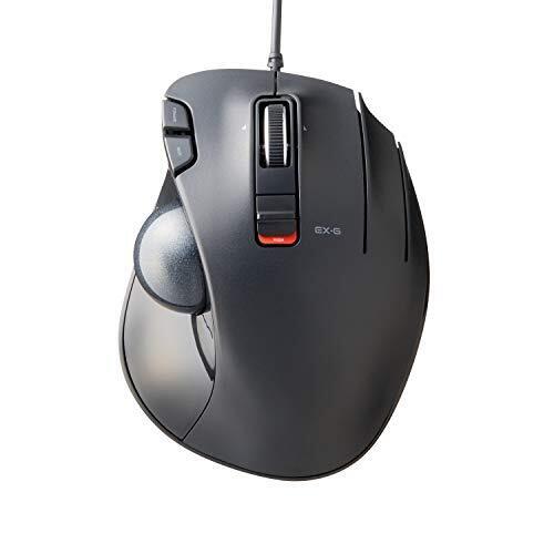 EX-G Trackball Mouse, Wired, Thumb Control, Sculpted Ergonomic Design, 6-Butt...