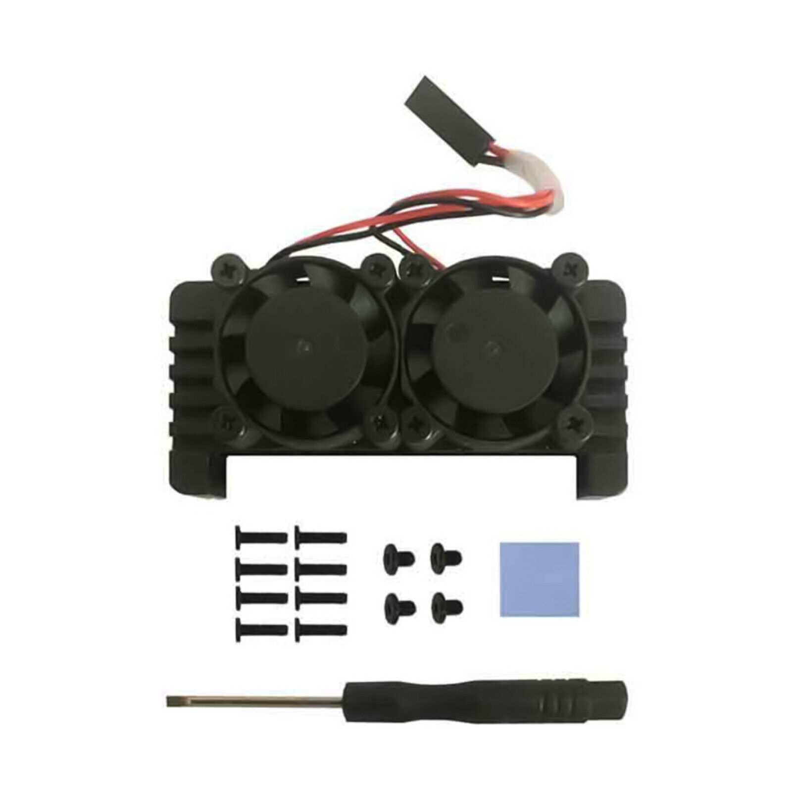 Dual Cooling Fan Aluminum Heatsink Case Shell Kit for Raspberry Pi Zero 2W