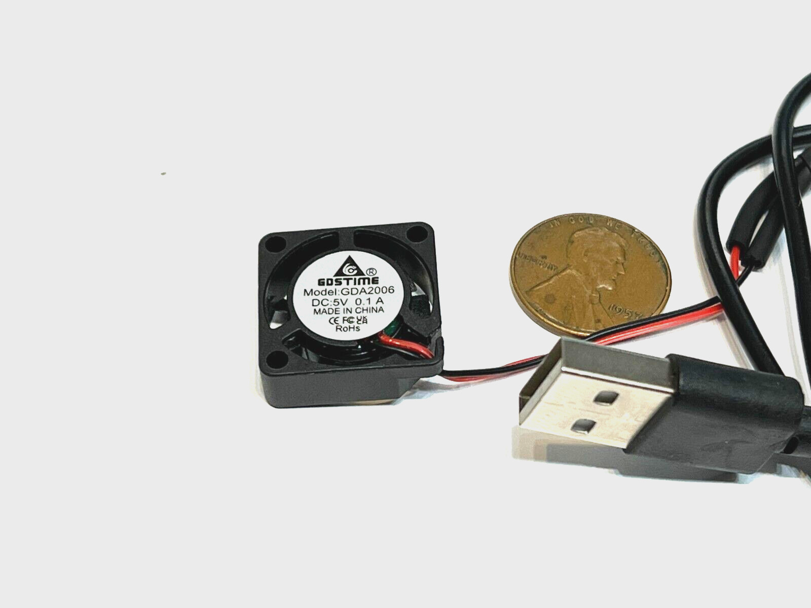 USB 2006 micro Small 5V DC Cooling Fan 20mm 6mm 2Pin Mini axial 2cm E36