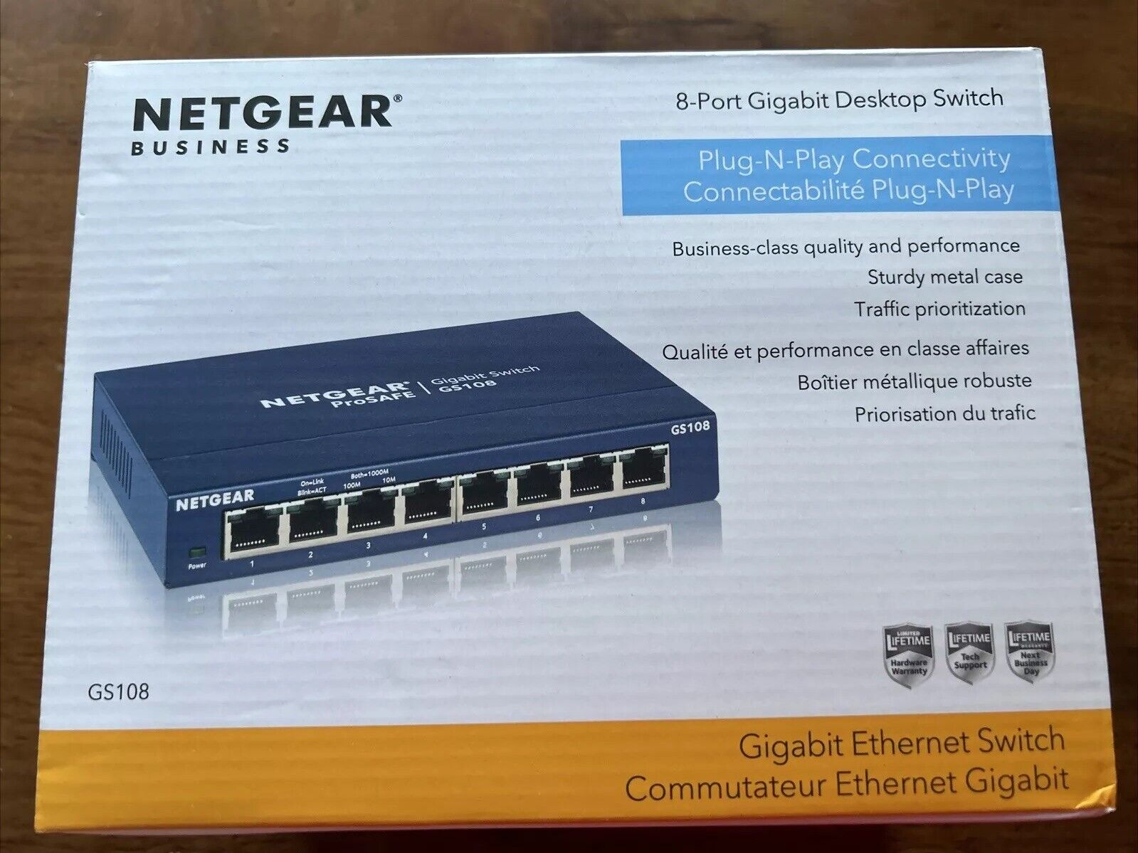 Netgear Business 8-Port Desktop Switch Gigabit Ethernet Switch - #GS108