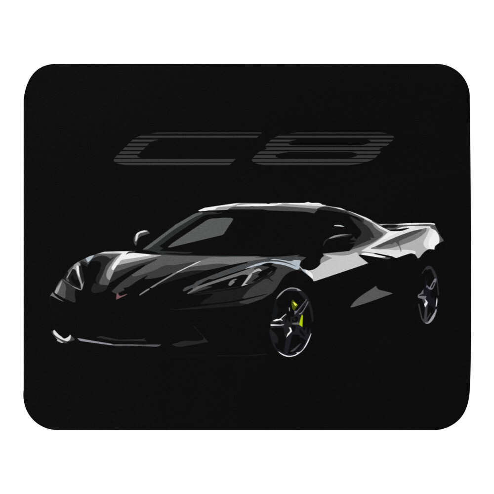 2022 Black vette C8 Mouse pad