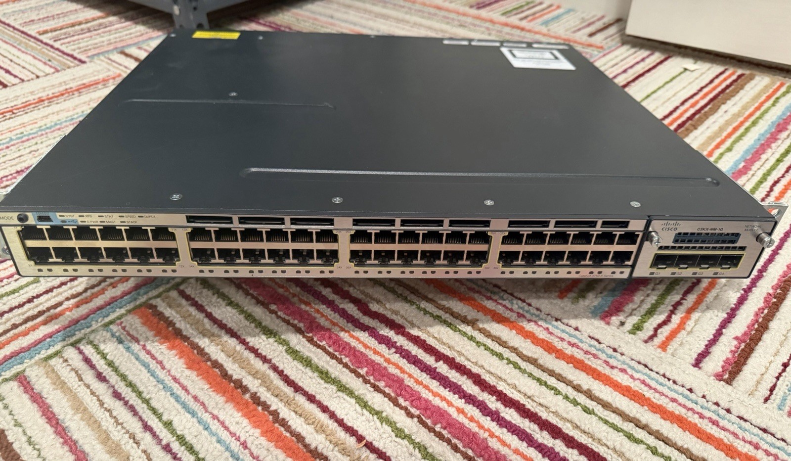 Cisco Catalyst 3750 WS-C3750X-48T-S  48-Port Switch with Rack Ears