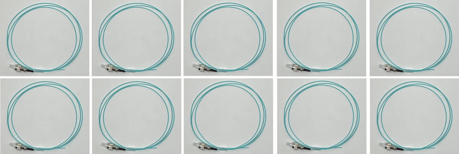 10 Pack FC 10 GB Multimode 50/125 Simplex Pigtail Fiber Optic 1M 0.9 Mil 10GB