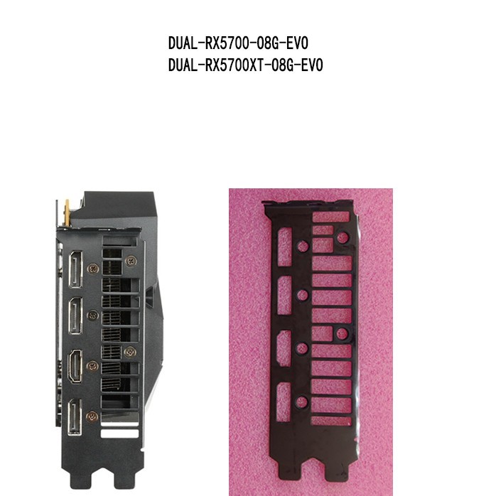 I/O IO shield for ASUS RX5700XT-O8G-EVO Graphics Card Backplate Bracket Panel