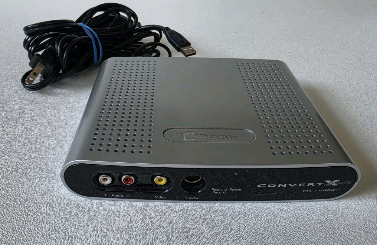 Plextor PX-TV402U ConvertX PVR Personal Video Recorder w/Power Adapter & USB 