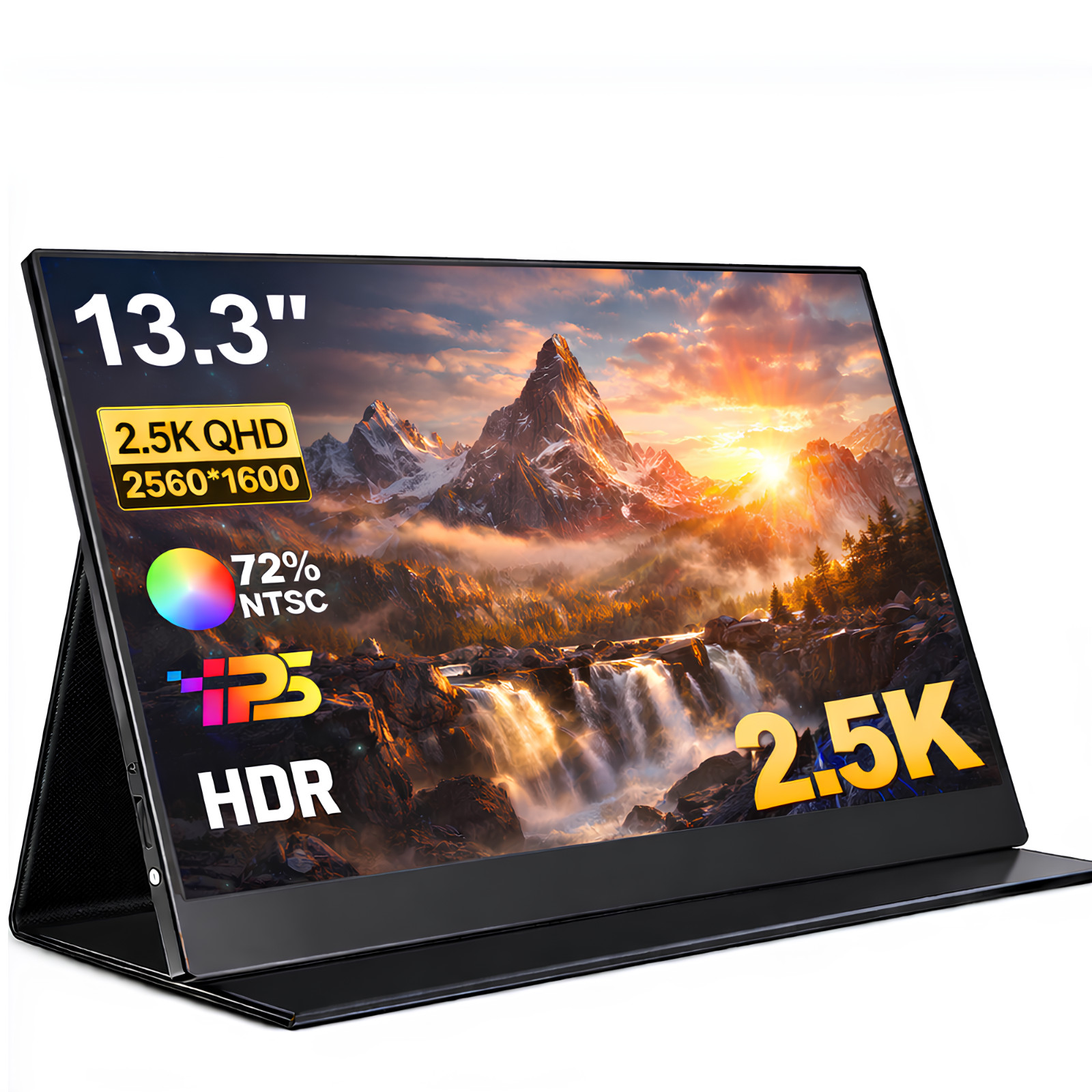 13.3 Inch Portable Monitor UNEW 2.5K QHD 2560x1600 IPS HDR400 Glossy Display