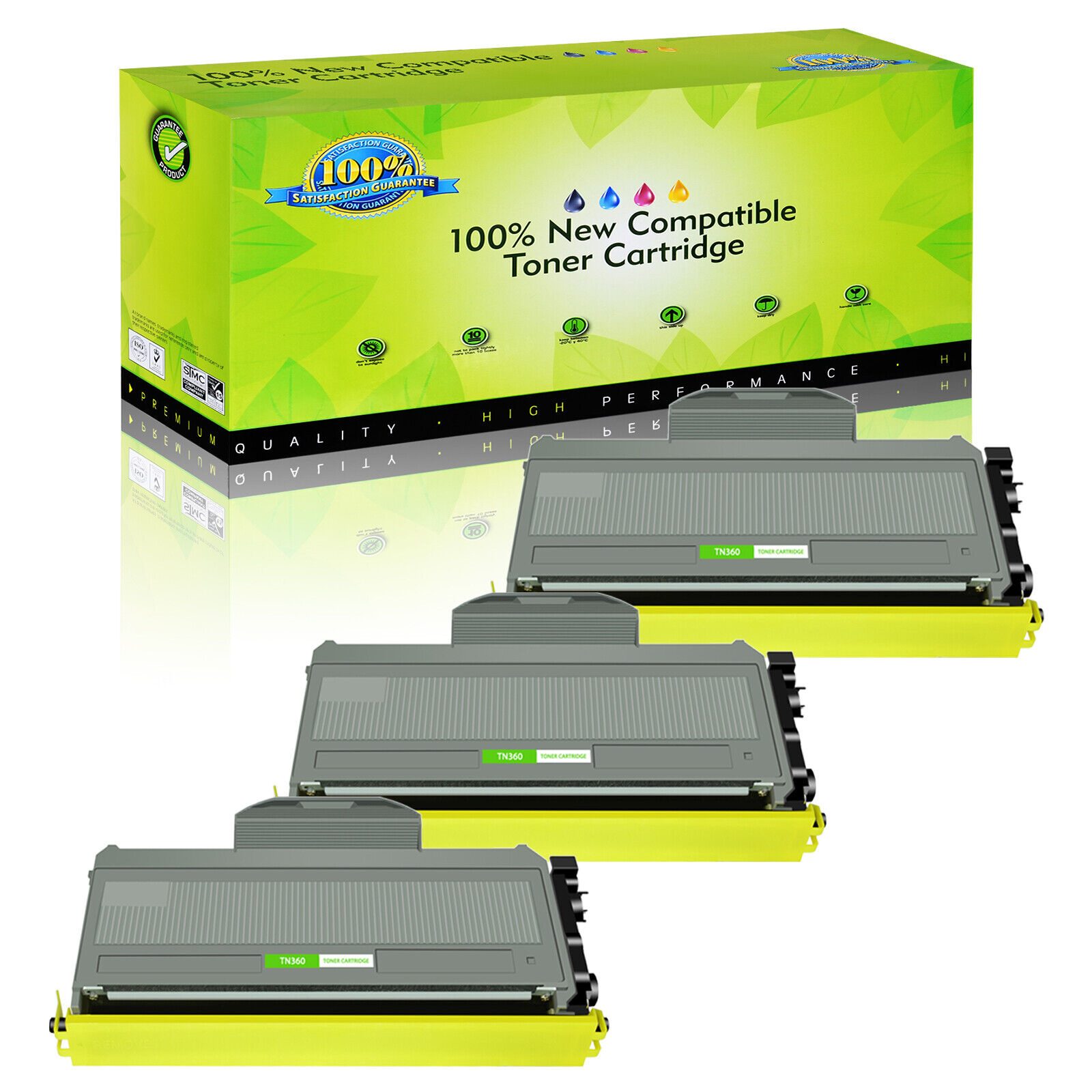 3PK TN360 Toner Cartridge for Brother DCP-7030 HL-L2360DN L2365DW MFC-7345N INK