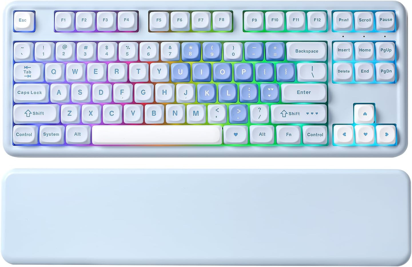 B87 TKL Wireless Mechanical Keyboard | QMK/VIA, Wrist Rest