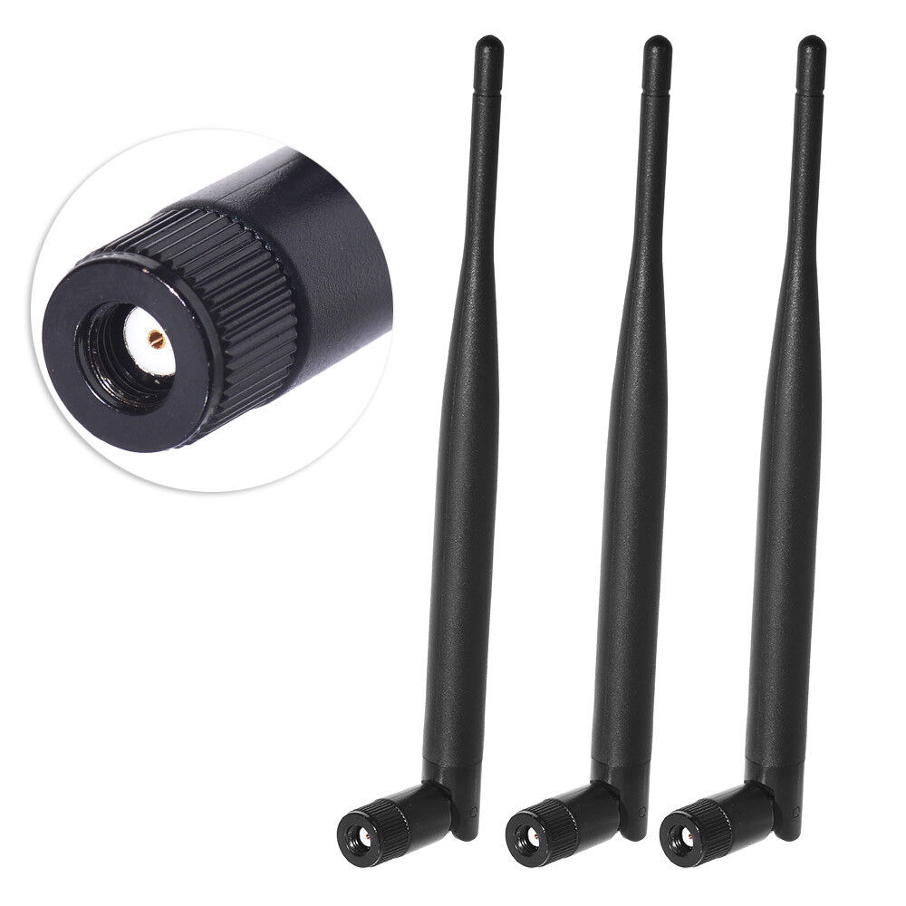 3-Pack Dual Band 2.4GHz 5GHz WiFi 6dBi RP-SMA Antenna for WiFi Range Extender