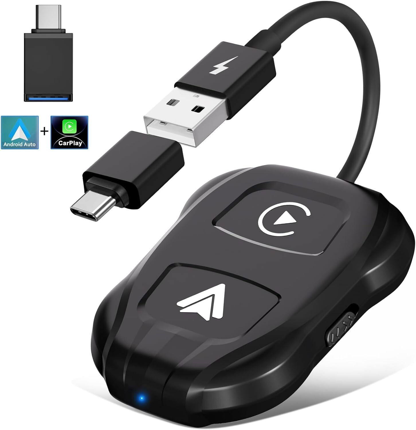 Wireless Carplay Adapter,Bluetooth Wireless Adapter for Andriod Auto iOS