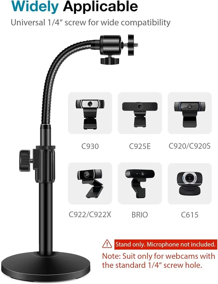 InnoGear Webcam Stand for Desk, Camera Stand Mount Gooseneck Arm for Logitech...