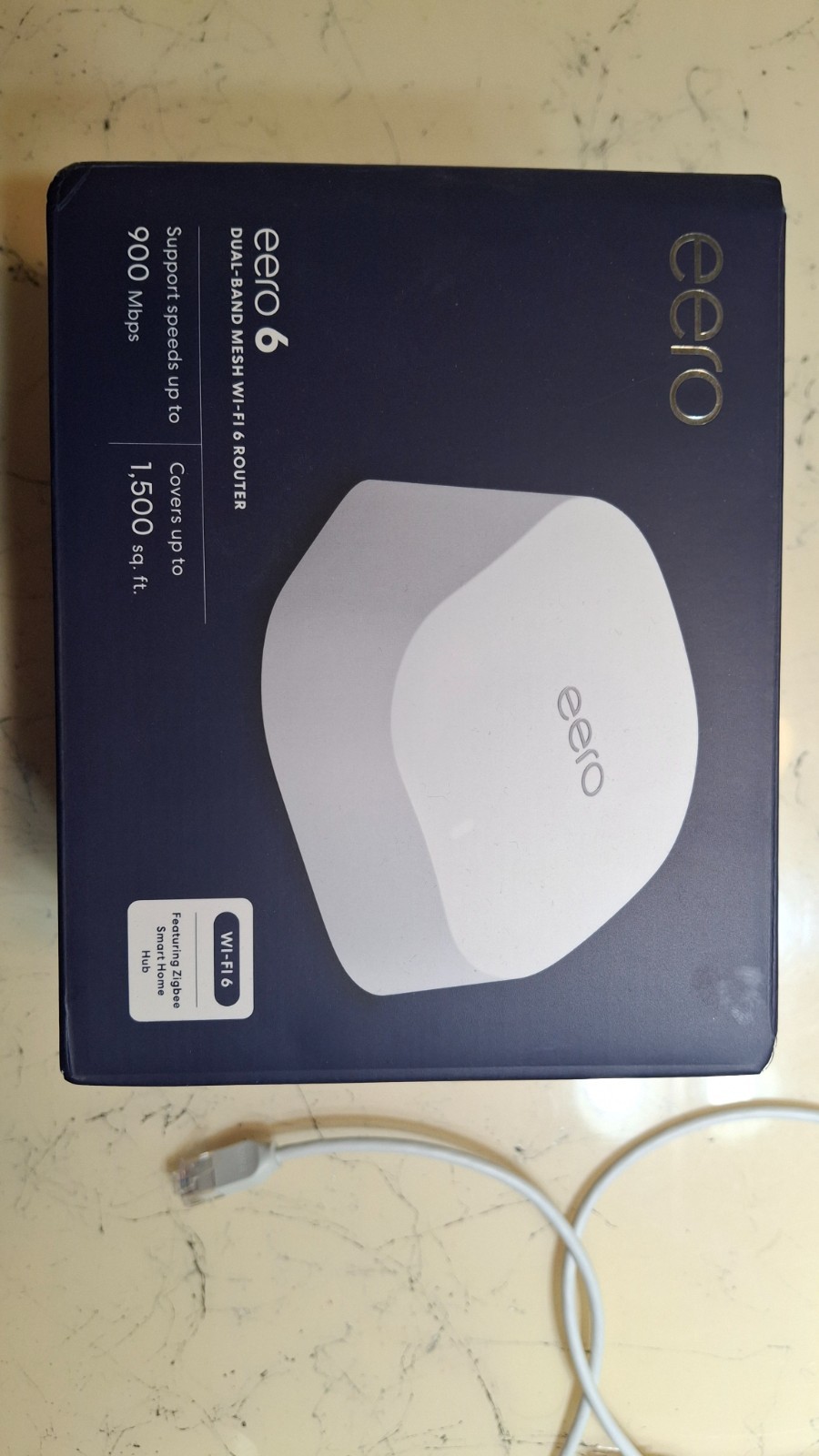 eero 6 Dual-band Mesh Wi-Fi 6 Router  N010111  Supports Speed up to 900 Mbps