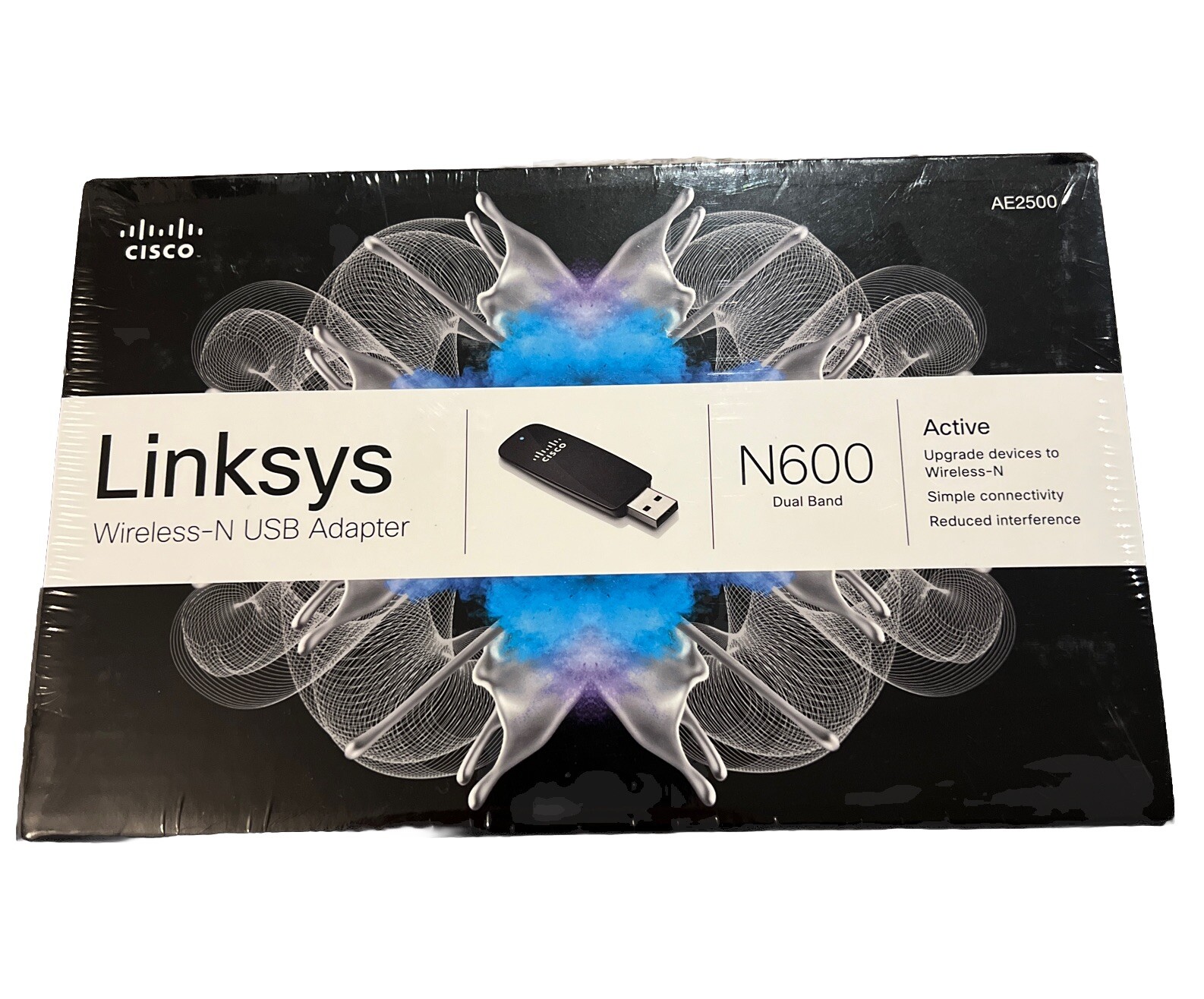 Linksys AE2500 Wireless-N USB adapter - N600 Dual Band AE2500-NP