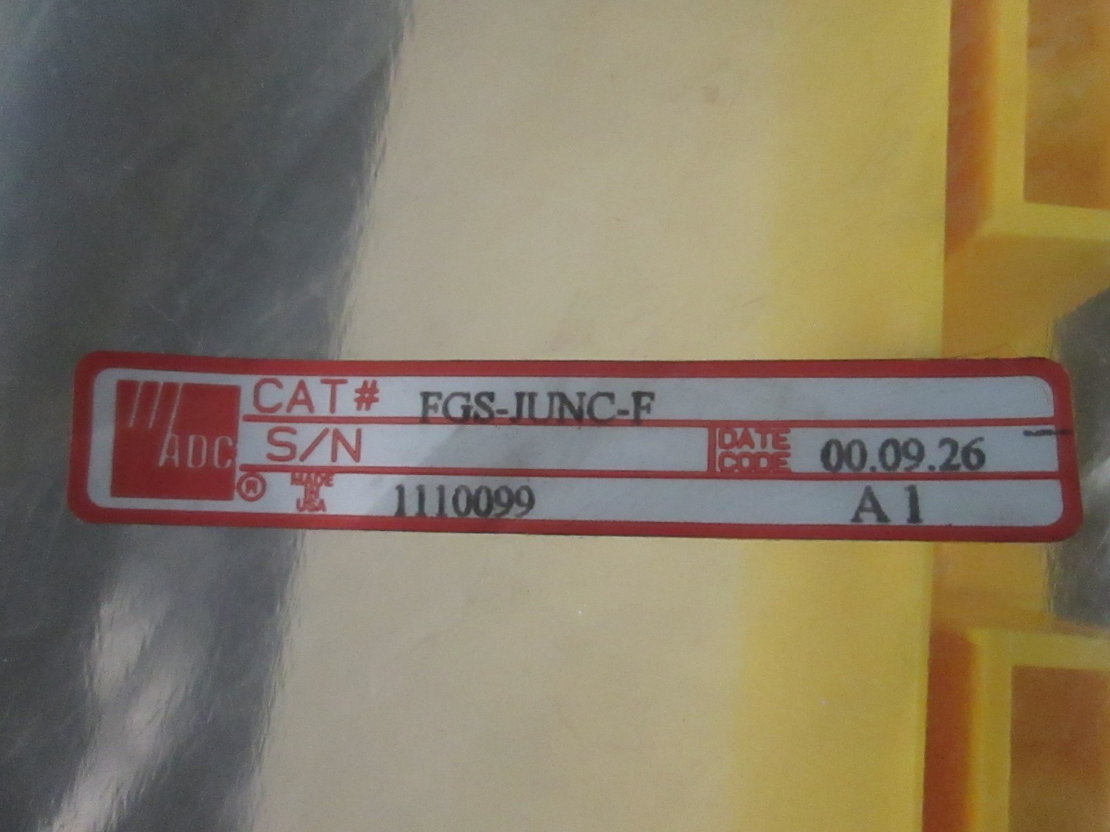ADC FGS-JUNC-F  Yellow Commscope Fiber Guide 4X12" Junction Kit (NEW)