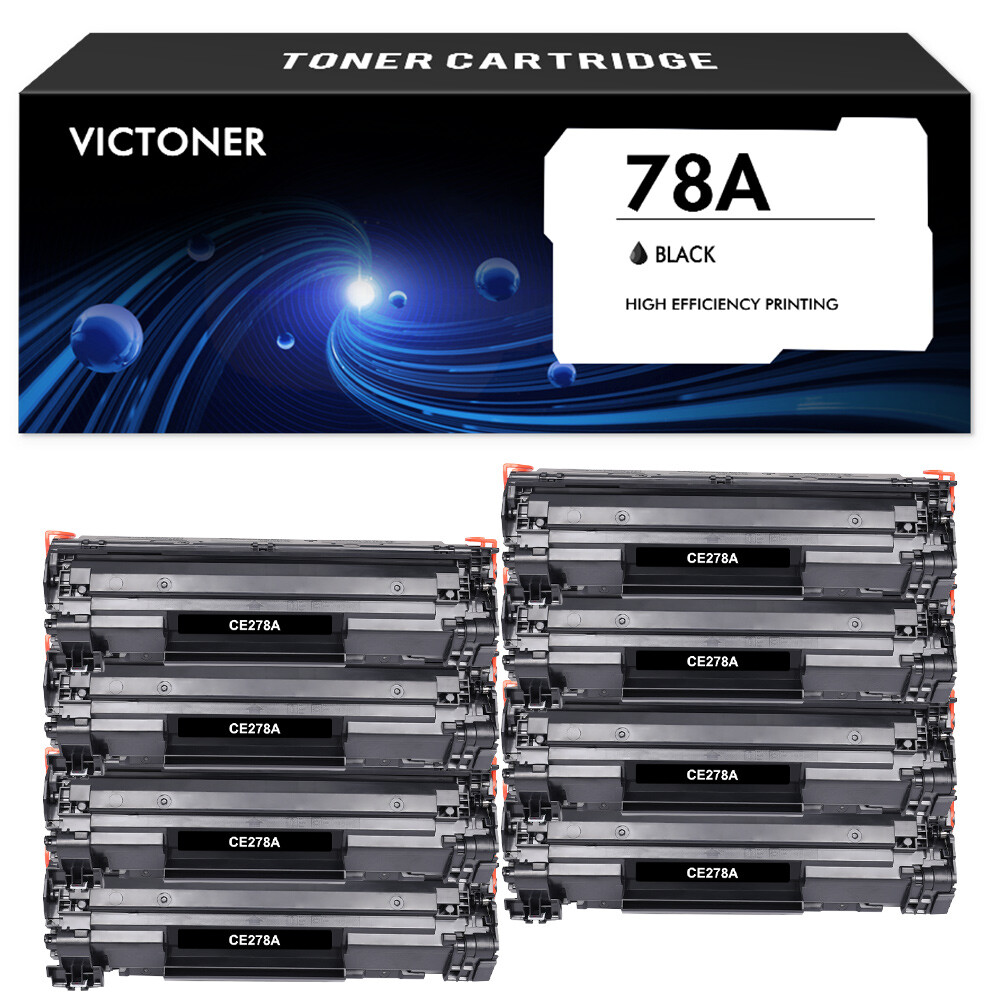8x Black CE278A 78A Toner Cartridge For HP LaserJet Pro M1536DNF P1600 P1606dn