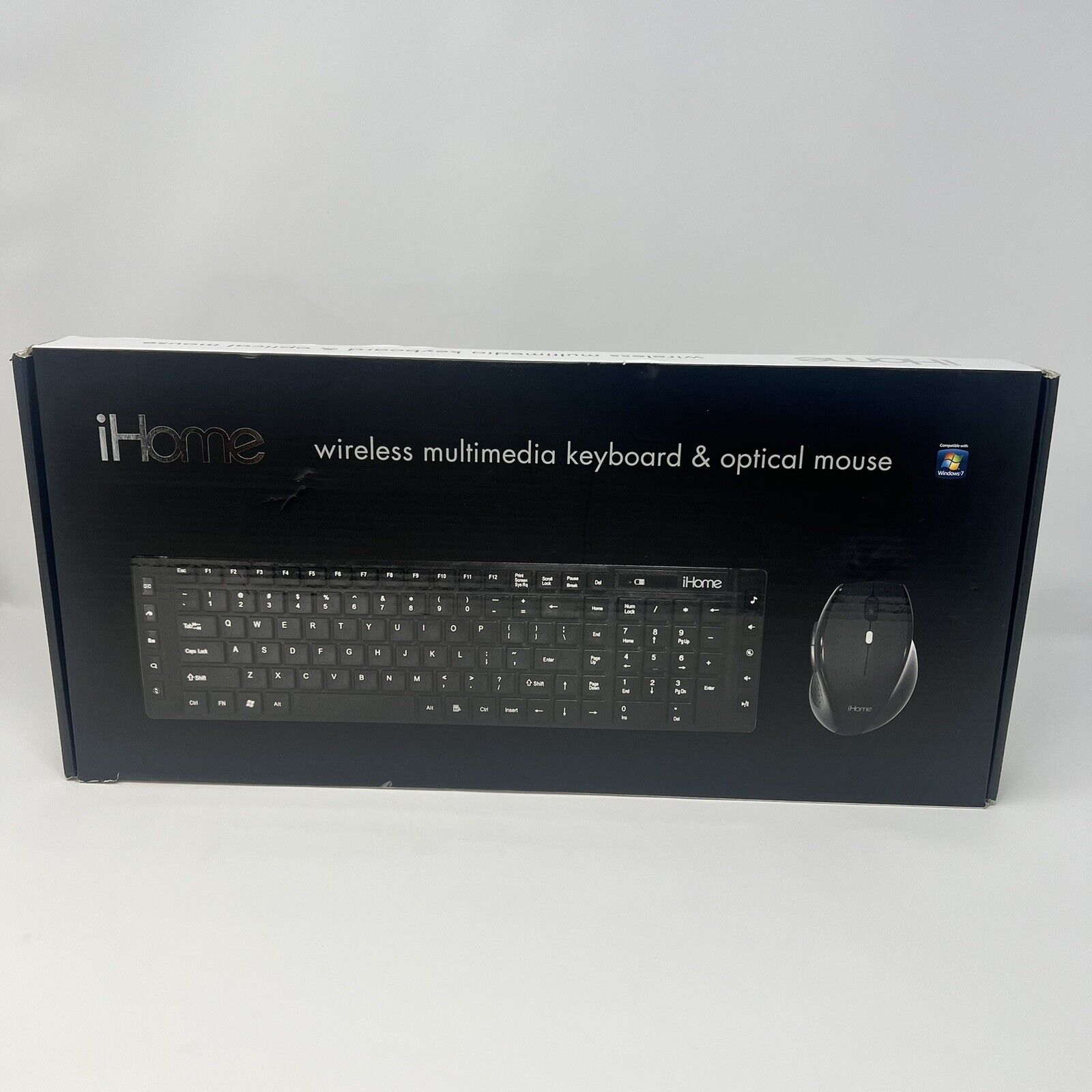 iHome Wireless Keyboard  & Optical Mouse Model # IH-K255BB