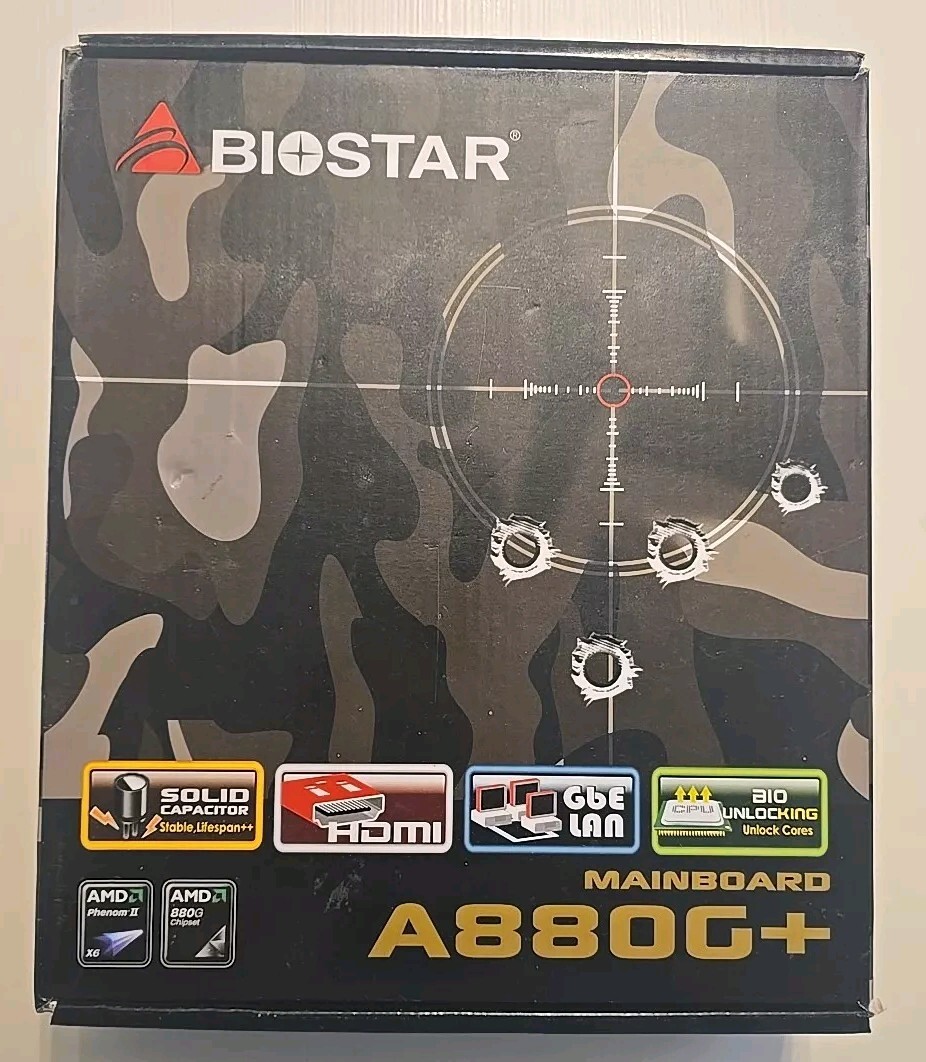 Biostar A880G+ V.6.3 MATX  AM3 DDR3 MicroATX With AMD Athlon CPU