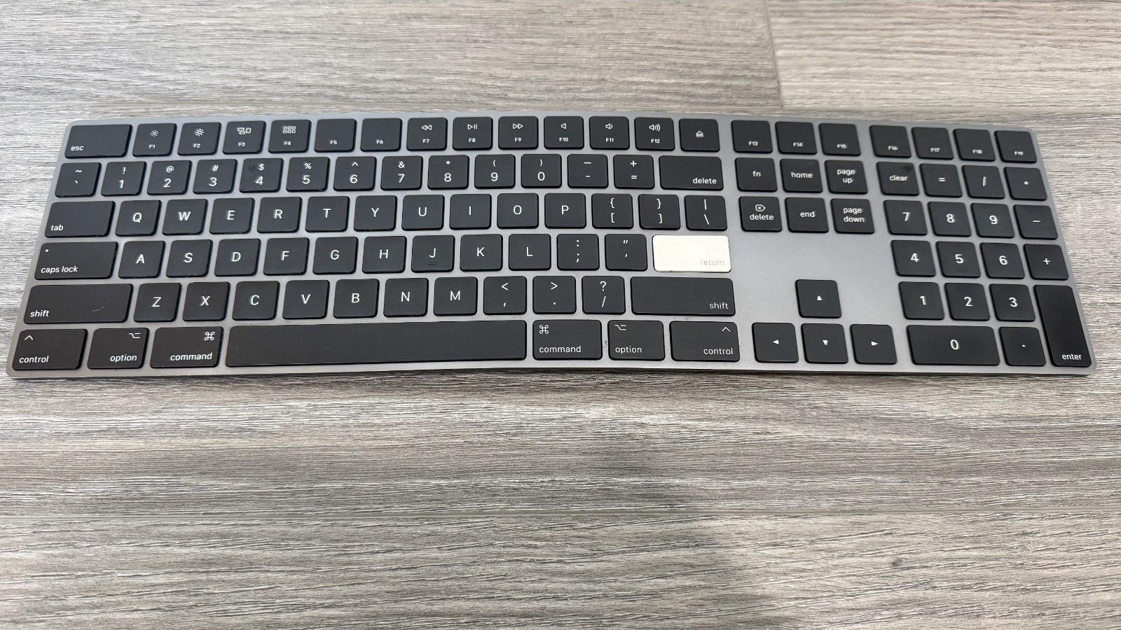 Apple Magic Keyboard A1843 w/ Numeric Keypad Gray/Black (Bent, Sell as is)