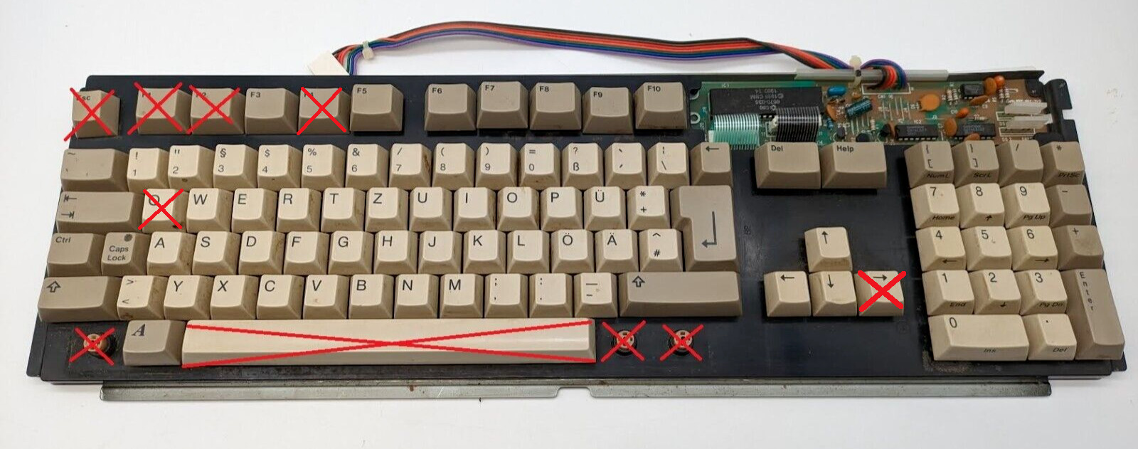 Amiga 500 / 500+ keyboard keys / replacement keys keycaps for Samsung keyboards