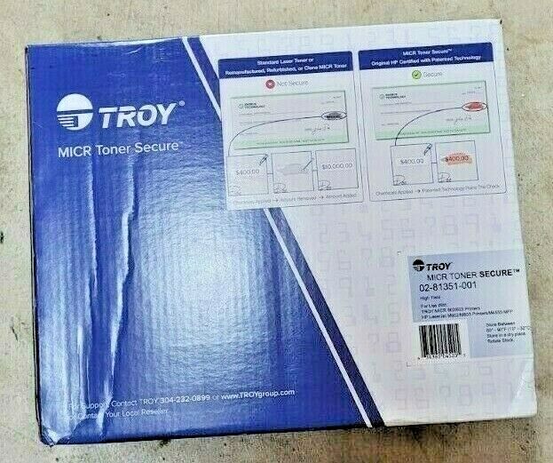 Troy 02-81351-001 High Yield MICR Toner Secure Cartridge Genuine OEM 602/603 NEW