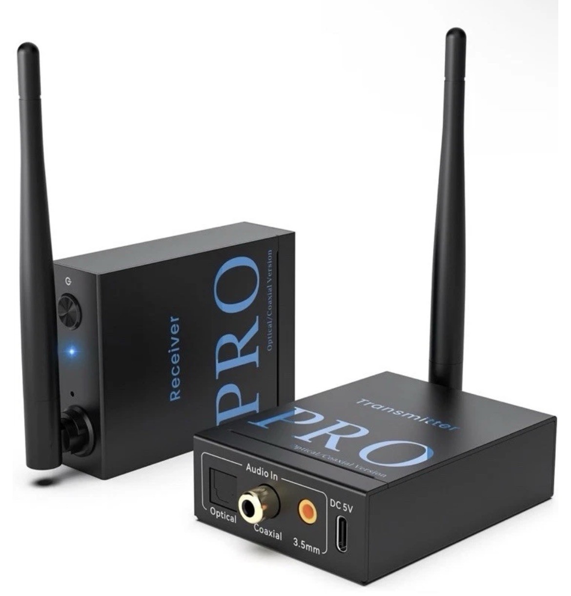 1Mii RT5066 Pro 3-in-1 Wireless Audio Transmitter & 2 Receivers Subwoofer Kit