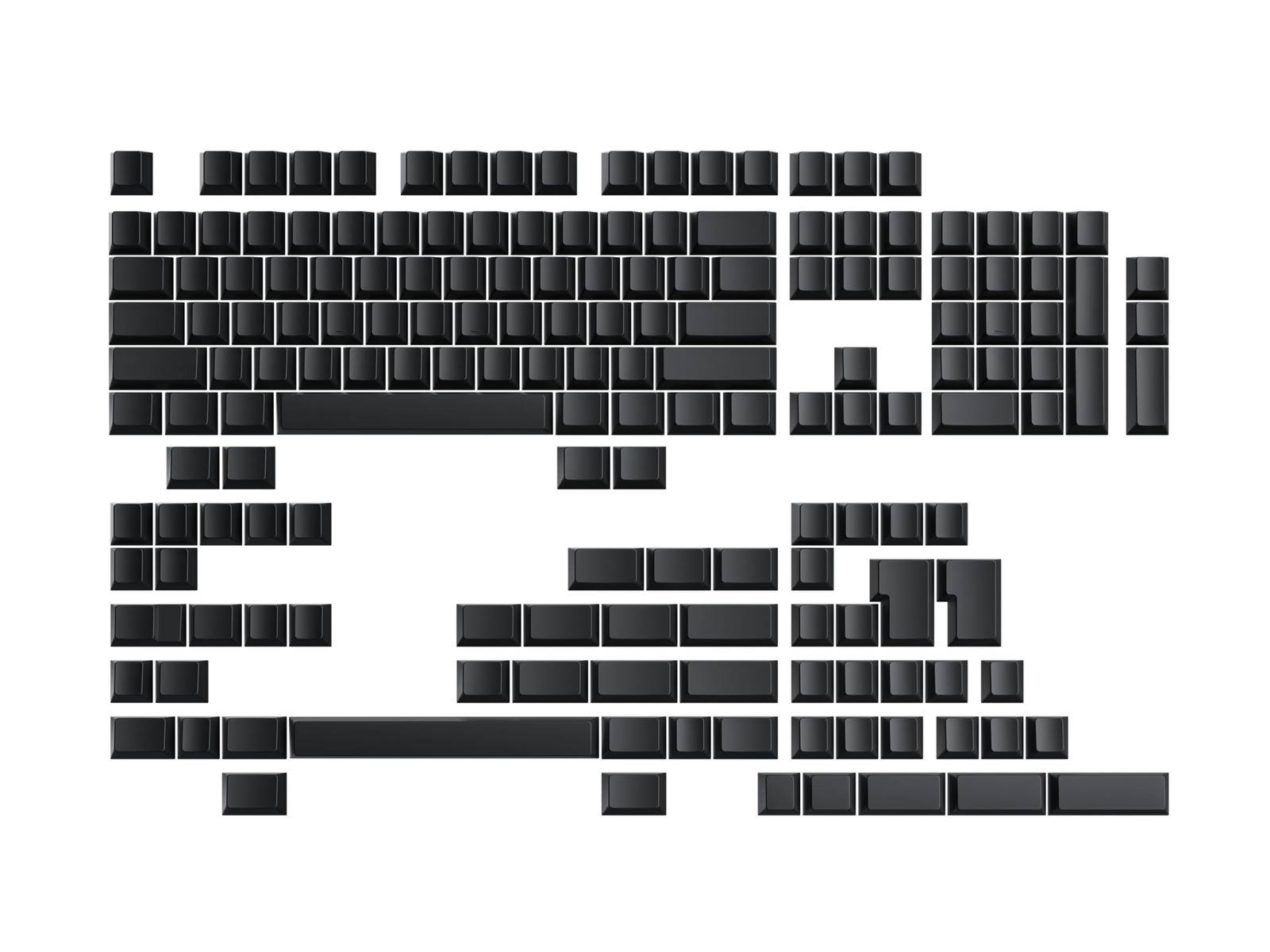 169 PCS Black Ink POM Jelly Premium Keycaps 1.45mm Thick Cherry Profile MX
