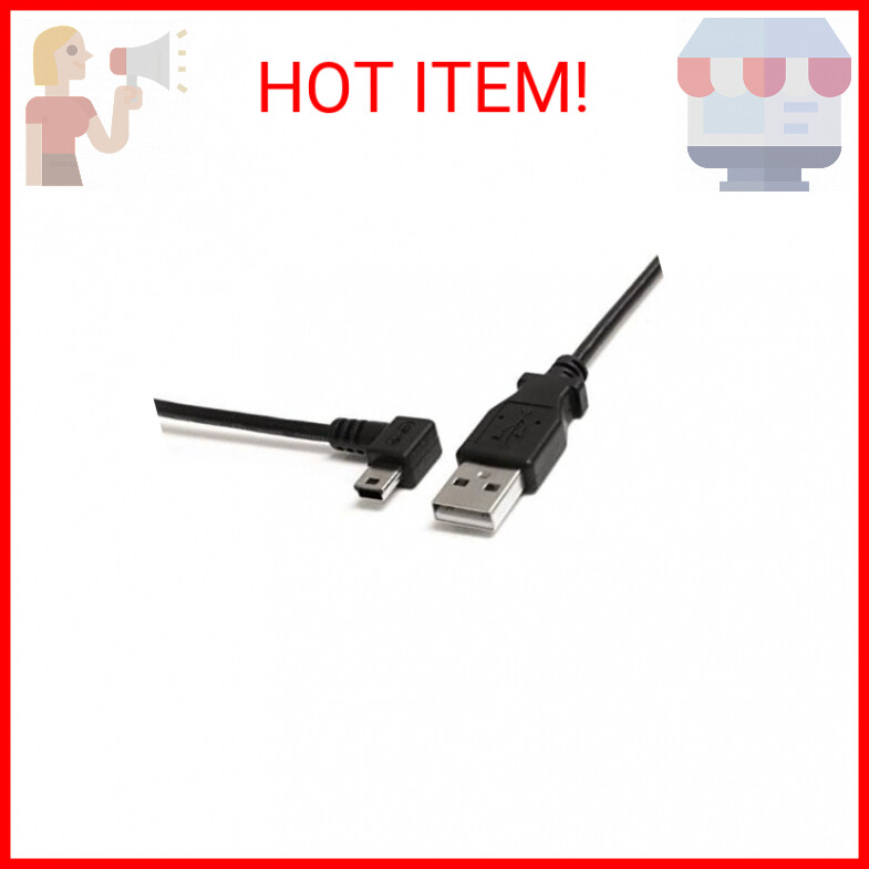 StarTech.com 3 ft. (0.9 m) Left Angle Mini USB Cable - USB 2.0 A to Left Angle M