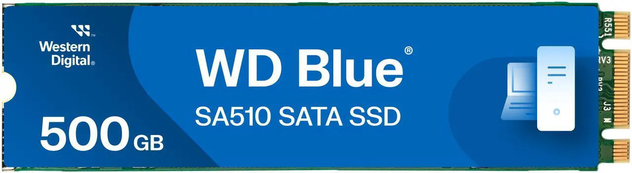 WESTERN DIGITAL WD BLUE 500GB SA510 M.2 INTERNAL SOLID STATE DRIVE SSD - BLUE