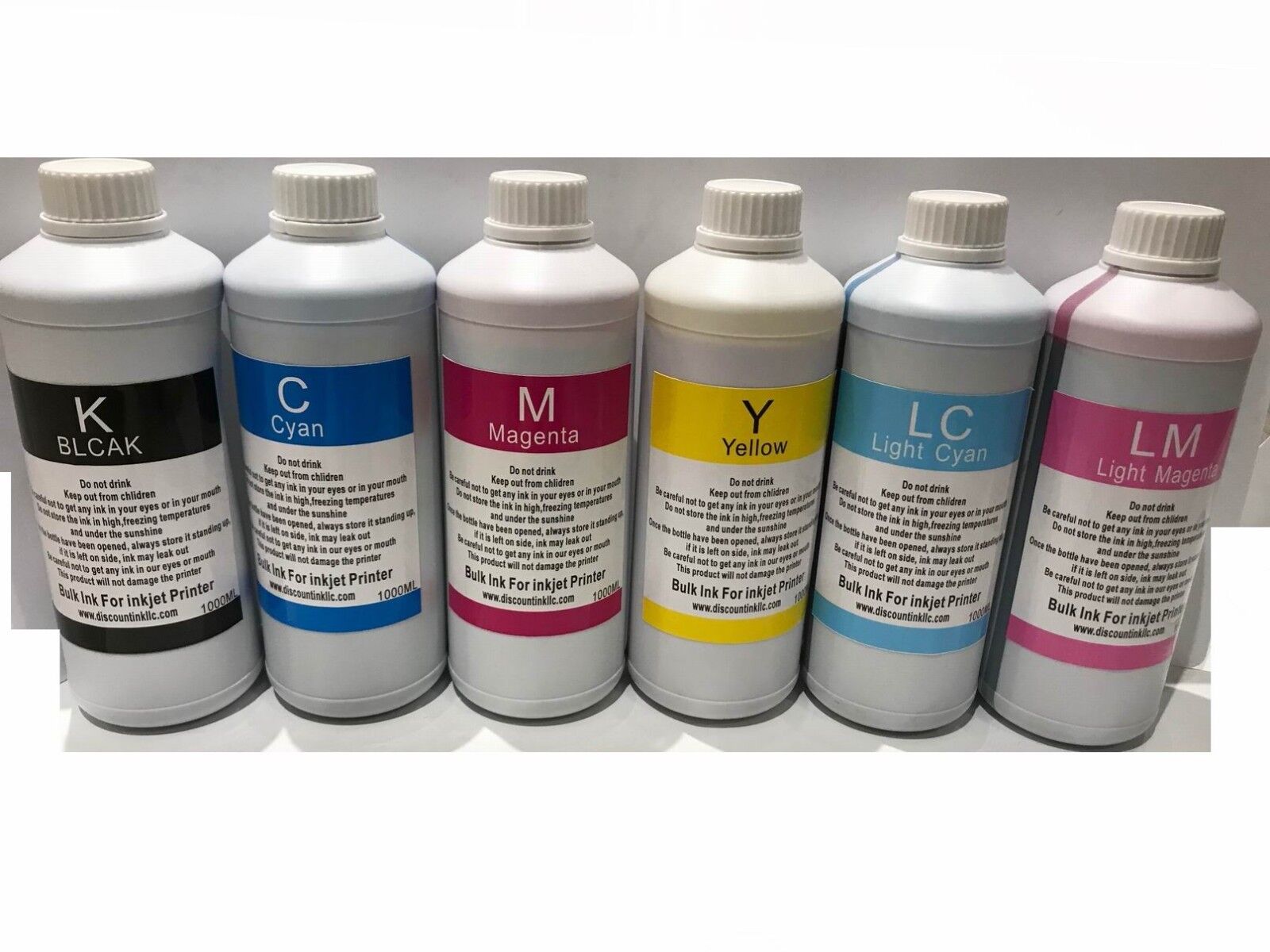 6X1000ml refill Dye ink for HP 81 C4930A DesignJet 5000 5500 Printer