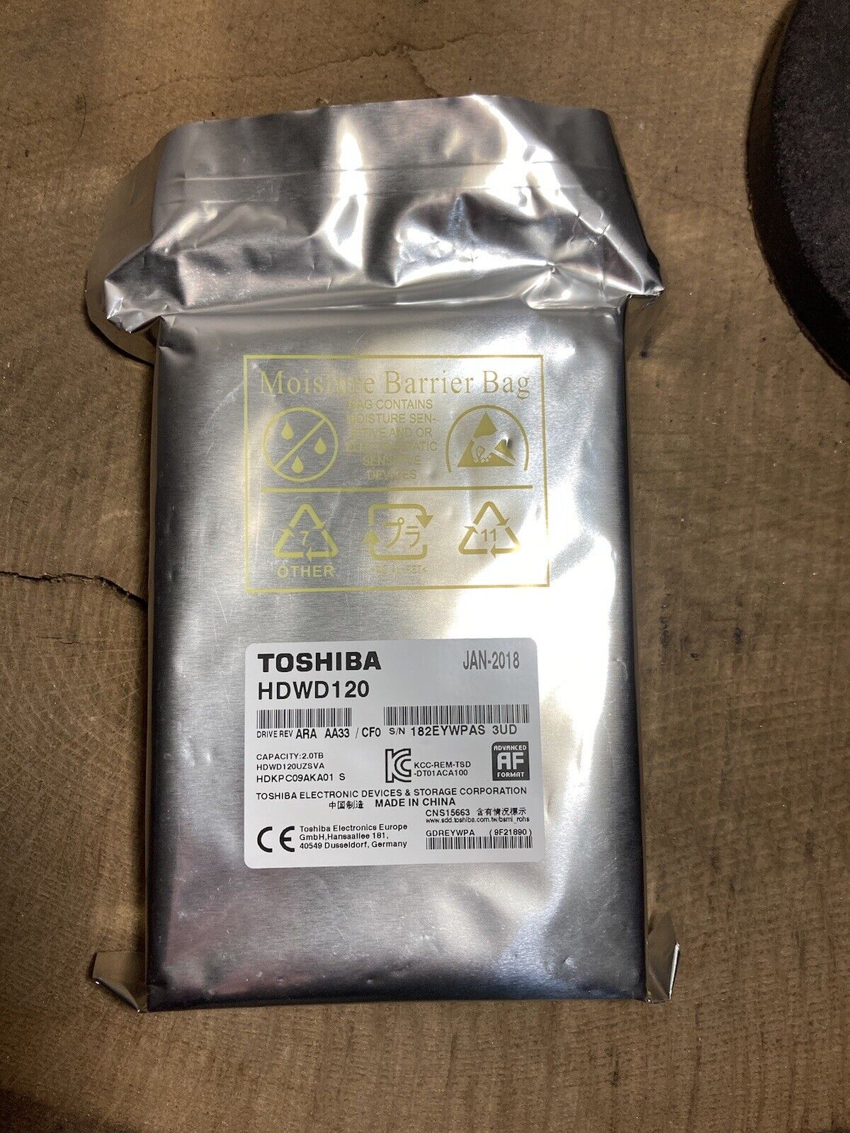 Toshiba P300 HDWD120 ARA AA33/CF0 HDKPC09AKA01 2TB