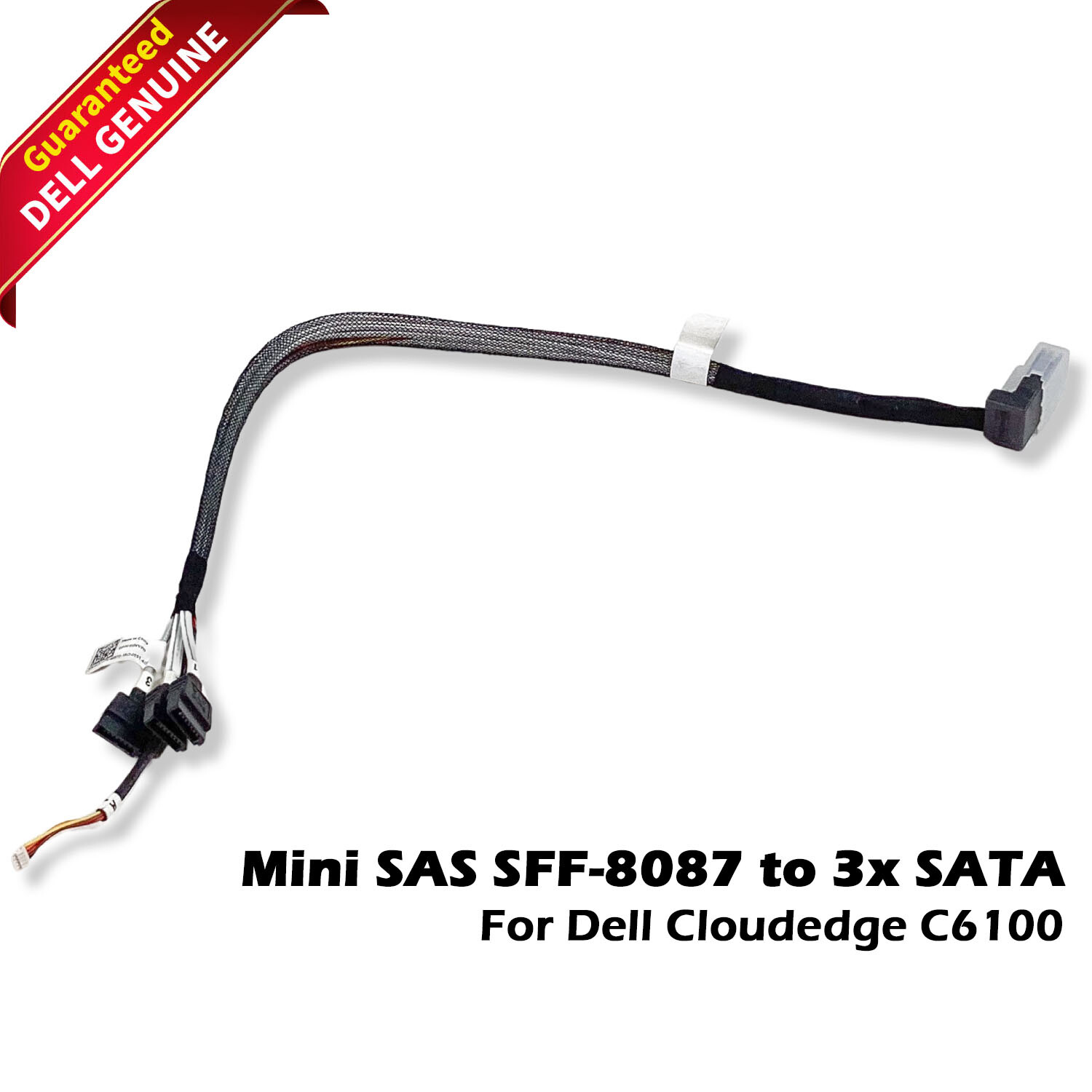 New Genuine SAS SFF-8087 to 3x SATA Cable For Dell Cloudedge C6100 231933 GVVPN