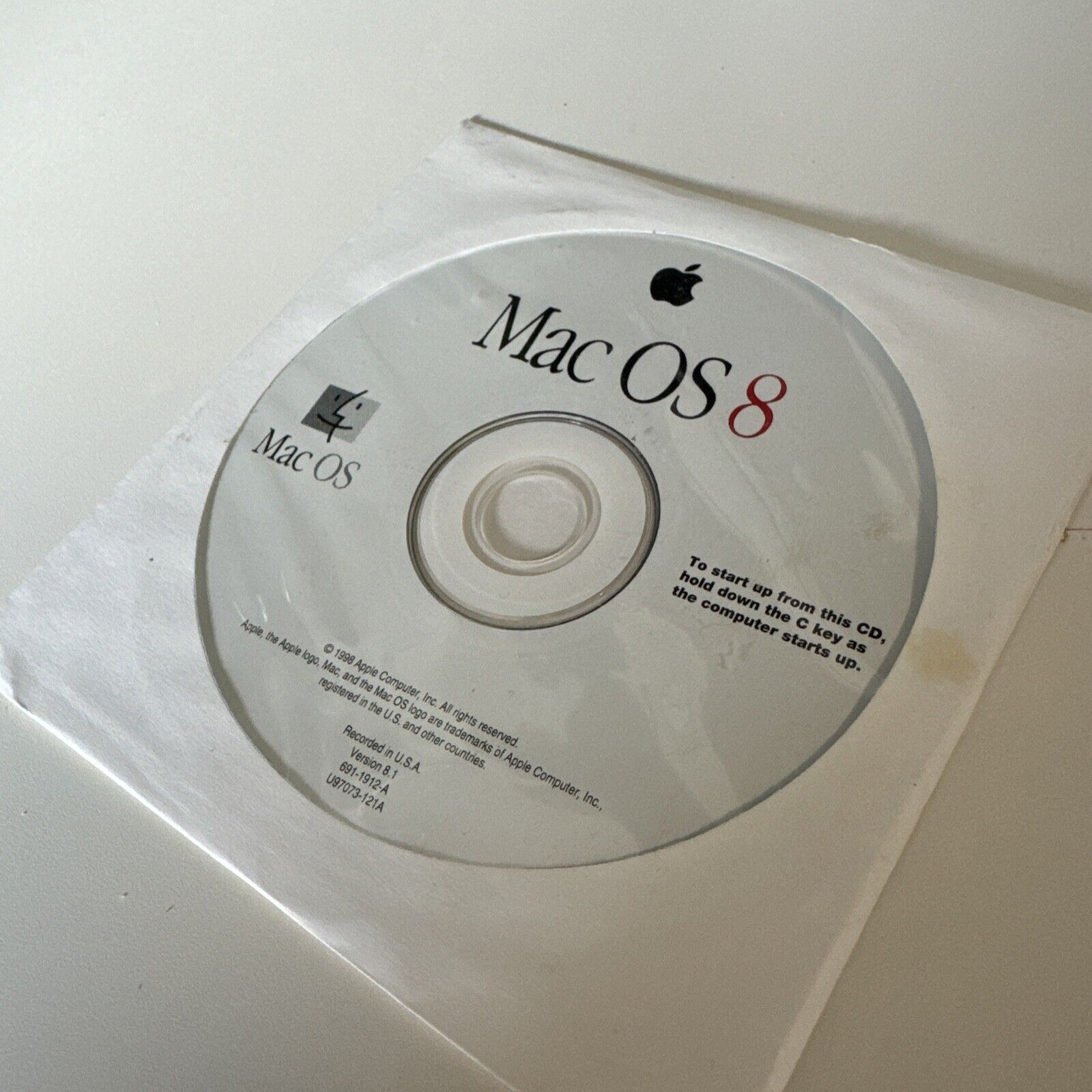 1998 Mac OS 8 CD Version 8.1 Disk Macintosh Software Install  691-1912-A