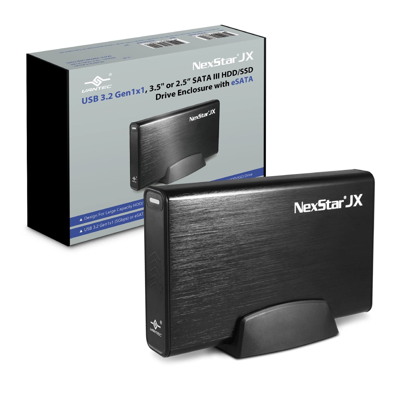 Vantec Nexstar Jx Usb 3.2 Esata Hdd Ssd Hard Drive Enclosure Aluminum Design