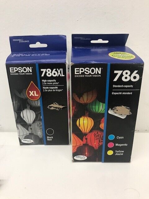 Epson DuraBrite T786520 Cyan/Magenta/Yellow & T786XL120 Black 786XL Toner 2018