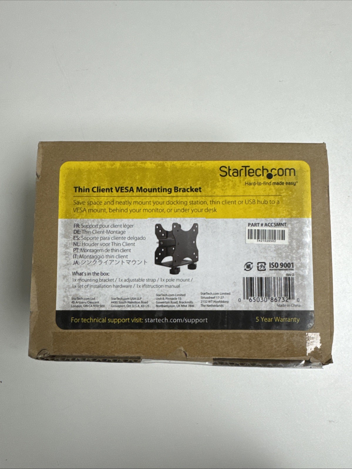 StarTech ACCSMNT Thin Client VESA Mounting Bracket Monitor Mount Kit New Sealed