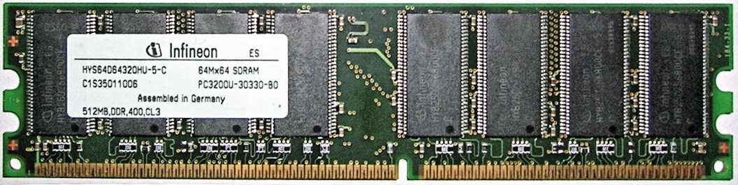 Infineon HYS64D64320HU-5-C 512MB DDR,400,CL3 Tested Working
